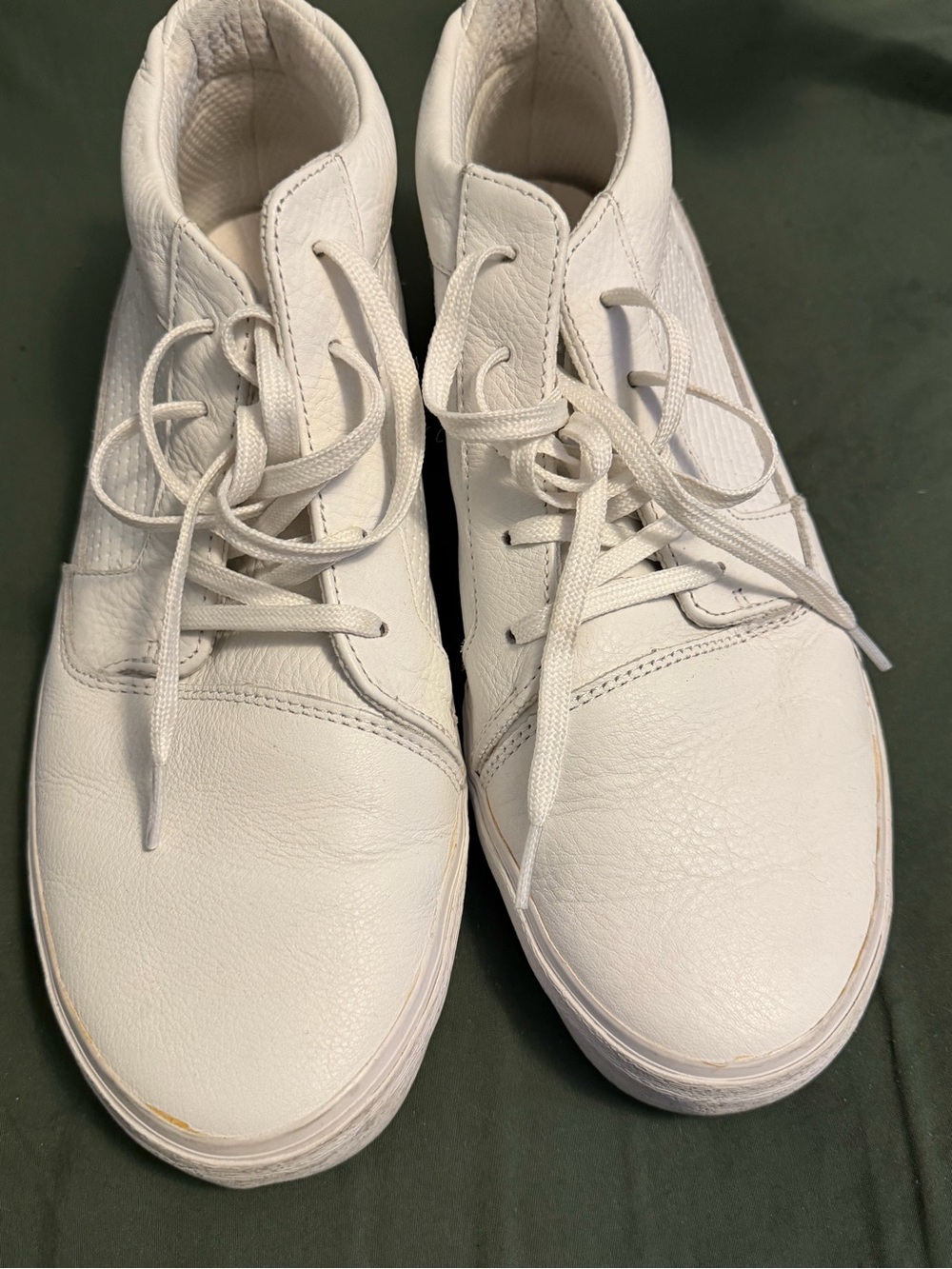Toms White Leather High-Top Sneakers